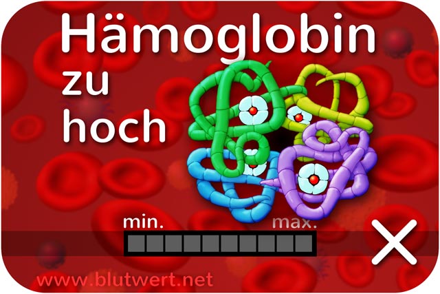 Blutwert Hämoglobinwert (Hb) zu hoch / erhöht